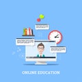 Online webinar concept banner Royalty Free Stock Photo